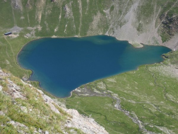 Le lac de la Muzelle vu depuis la Muraillette.