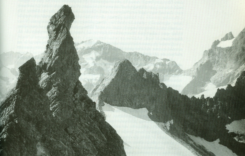 La Pointe Chalonge sur fond de Râteau et de glacier Carré.