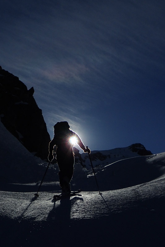 Mars 2019, massif de Belledonne.Illuminé